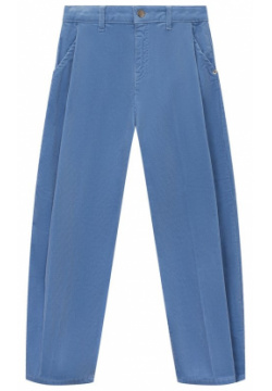 Хлопковые брюки Emporio Armani 6R3J80/3N5RZ Для пошива голубых брюк с защипами