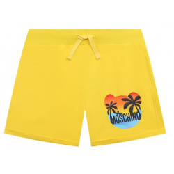 Хлопковые шорты Moschino HDQ01H/LDA13/10 14 Короткие желтые украсили