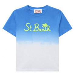 Хлопковая футболка MC2 Saint Barth STBK/P0RT0FIN0 JR T/00833D Карибское море у