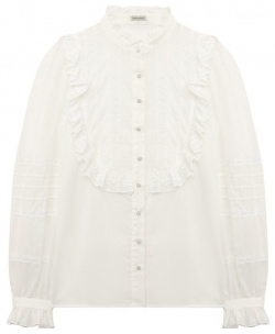 Хлопковая блузка Designers cat 100000K01001267/4A 8A Однотонная белая блуза с