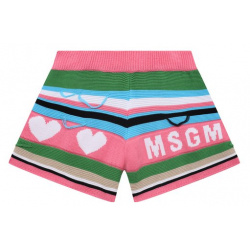 Хлопковые шорты MSGM kids MS029434 Мастера бренда связали эти из мягкого