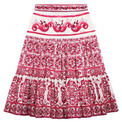 Хлопковая юбка Dolce & Gabbana L54I46/G7EX7/8 14