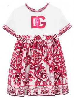 Хлопковое платье Dolce & Gabbana L5JD4R/G7E2H/2 6