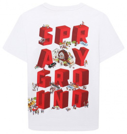 Хлопковая футболка Sprayground SPY1024WHT