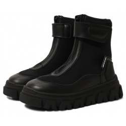 Комбинированные ботинки MSGM kids 76252/20 27 Черные с небольшим