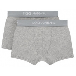 Комплект из двух боксеров Dolce & Gabbana L4J701/G70CT Серые облегающие боксеры