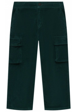 Хлопковые брюки MC2 Saint Barth STBK G0LDECK JR/G0LD002/00281E Темно зеленые