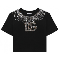 Хлопковая футболка Dolce & Gabbana L5JTMD/G7K2V/2 6 Черная из мягкого