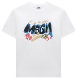 Хлопковая футболка MSGM kids S4MSJBTH274