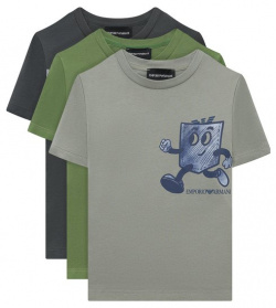 Комплект из трех футболок Emporio Armani 3DHDJ1/3J51Z Знакового тотемного орла