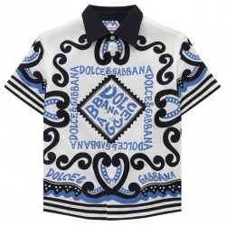 Хлопковая рубашка Dolce & Gabbana L44S08/G7L0J/2 6 Белую рубашку с темным
