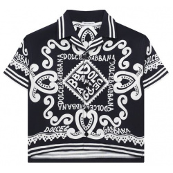 Хлопковая рубашка Dolce & Gabbana L43S81/G7L0K/2 6