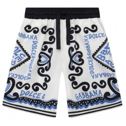 Хлопковые шорты Dolce & Gabbana L43Q28/G7L0J/8 12+ Белые с широким