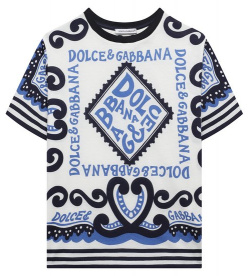 Хлопковая футболка Dolce & Gabbana L4JTBL/G7L0B/2 6
