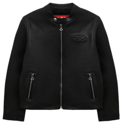 Кожаная куртка Diesel J01741/0AJIR Дизайн черной куртки в байкерском стиле