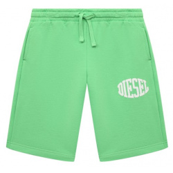 Хлопковые шорты Diesel J01773/KYAXZ Светло зеленые с широким эластичным