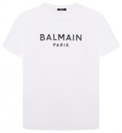 Хлопковая футболка Balmain BU8Q61