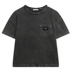 Хлопковая футболка Dolce & Gabbana L4JTHJ/G7L2B/8 14 Темно серую свободную