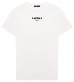 Хлопковая футболка Balmain BU8P11