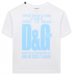 Хлопковая футболка Dolce & Gabbana L4JTEY/G7L6P/2 6 Белая с