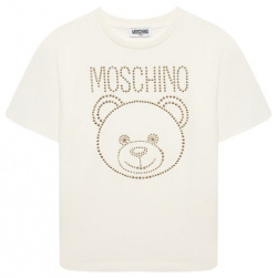 Хлопковая футболка Moschino HBM060/LBA10/4 8 Молочно белая легкая с