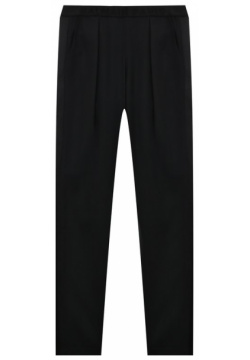 Шерстяные брюки Balmain BU6R30 Строгость прямых черных брюк с четырьмя карманами
