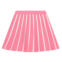 Хлопковая юбка Emporio Armani 3D3N52/3MHLZ Расклешенная розовая мини с