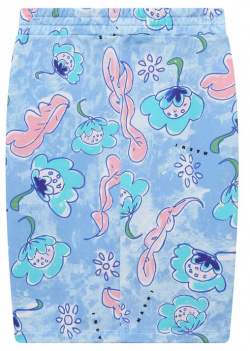 Хлопковая юбка Marni M01038/M00RW Голубую юбку с ярким разноцветным принтом
