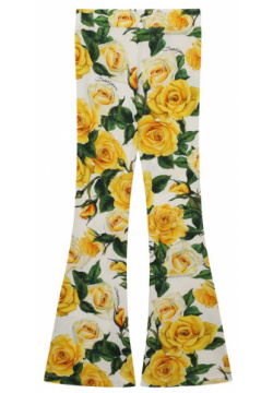 Брюки из вискозы Dolce & Gabbana L5JPD8/FSG79/8 12+ Желтые розы