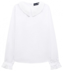 Хлопковая блузка Dal Lago R420/7537/13 16 Для изготовления белой блузы с широким