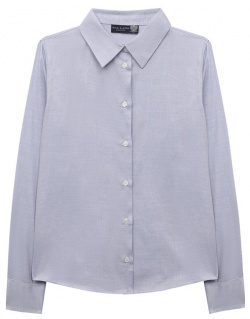 Блузка из хлопка и шелка Dal Lago R403/9512/7 12 Синюю блузу с отложным