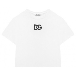 Хлопковая футболка Dolce & Gabbana L5JTIV/G7I0F/8 14 У этой футболки с патчем в