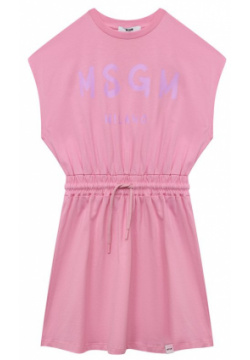Хлопковое платье MSGM kids MS029327