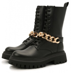 Кожаные ботинки Missouri 85905/35 41 Черные в духе армейских сапог