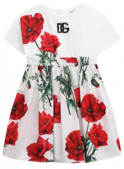 Хлопковое платье Dolce & Gabbana L5JD4R/G7G9L/8 14
