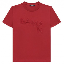 Хлопковая футболка Balmain BT8R01