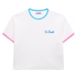 Хлопковая футболка MC2 Saint Barth STBK/ALEJA STRING/04278D Белой футболке