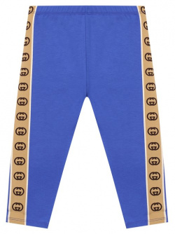 Хлопковые брюки Gucci 607496/3K007 В ярко синих брюках с классической посадкой