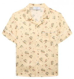 Хлопковая рубашка Paade Mode 232146148 Кремовую блузу с цветочным принтом