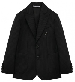 Шерстяной пиджак Dolce & Gabbana L41J69/FR2Y2/2 6 Антрацитово серый однобортный