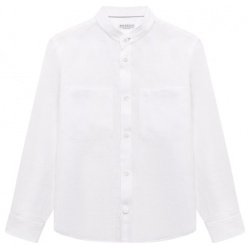 Льняная рубашка Brunello Cucinelli BB608C330C В белой рубашке с воротником