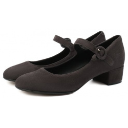 Замшевые туфли Missouri 78031N/31 34 Сдержанный темно серый цвет и лаконичный
