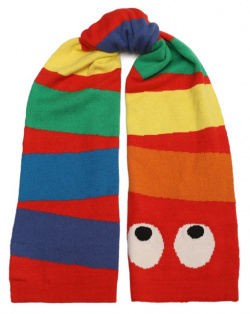 Хлопковый шарф Stella McCartney 8R0O53 Для создания яркого полосатого шарфа