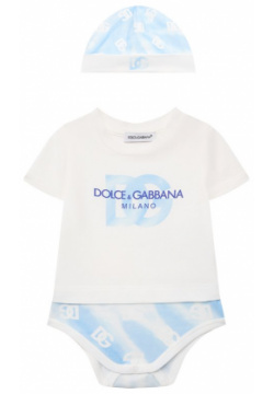 Комплект из боди и шапки Dolce & Gabbana L1JG38/G7G5M Мастера марки изготовили