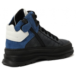 Кожаные ботинки Jarrett JE1SN47A/LEATHER DARK BLUE  WHITE BLUE/W00LA AND C