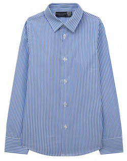 Хлопковая рубашка Dal Lago N402/8918/4 6 Для пошива синей полосатой рубашки с
