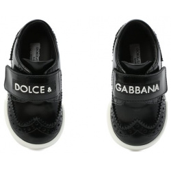 Кожаные дерби с застежкой велькро и брогированием Dolce & Gabbana DN0127/A1428