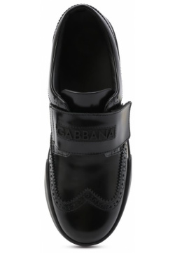 Кожаные дерби с застежкой велькро и брогированием Dolce & Gabbana DA0725/A1428/29 36