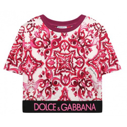 Хлопковая футболка Dolce & Gabbana L5JTHR/G7J5P/8 14