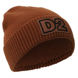 Шапка из шерсти и хлопка Dsquared2 DQ1806/D00WC Для создания коричневой шапки